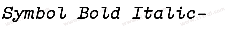Symbol Bold Italic字体转换